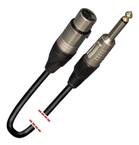 Cable Señal De Audio Xlr3f A Jack Ts 1/4 3 Mt Mk 42 2