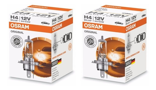 Imagen 1 de 3 de Kit 2 Lampara Osram H4 12v 60/55w