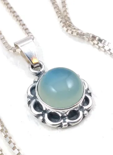 comprar Cadena Plata 925 Sellada Dije Onix Cielo Natural Art68