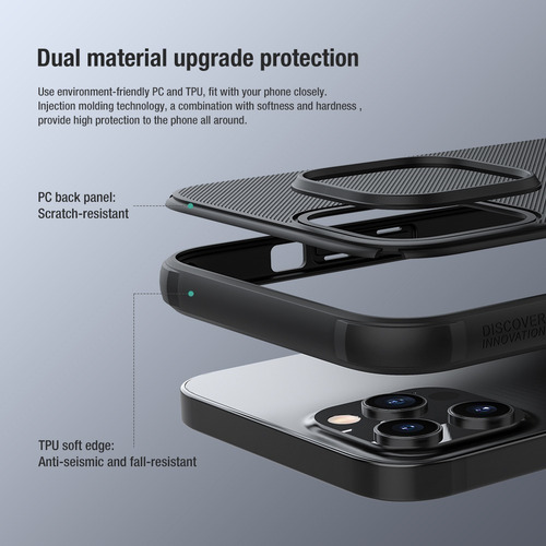 Imagen 4 de 5 de Carcasa Nillkin Frosted Para iPhone 13 / Mini / Pro / Max