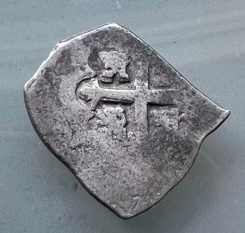 1 Un Real De Plata Macuquina Felipe V 1700 - 1746 Colonial