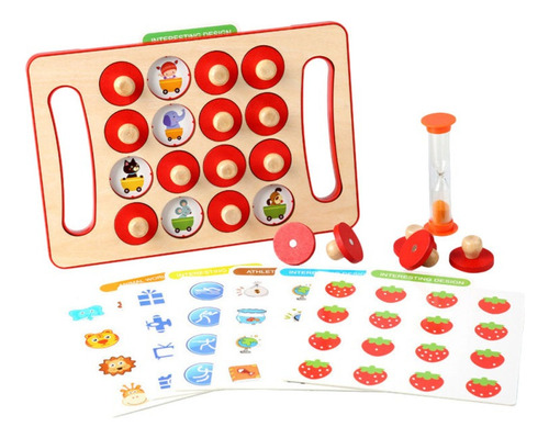 Juego Memoria Madera Didáctico Para Niños Memory Chess