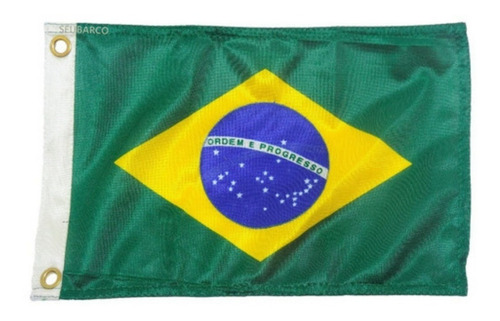 Bandeira Do Brasil Para Barcos Lanchas - Nautica 33 X 47 Cm