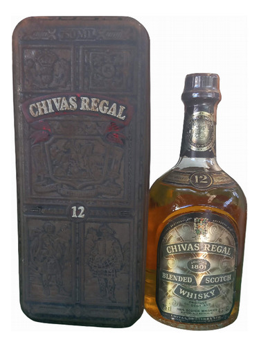 Antigo Whisky Chivas Regal 12 Anos, 750ml Com Caixa Original