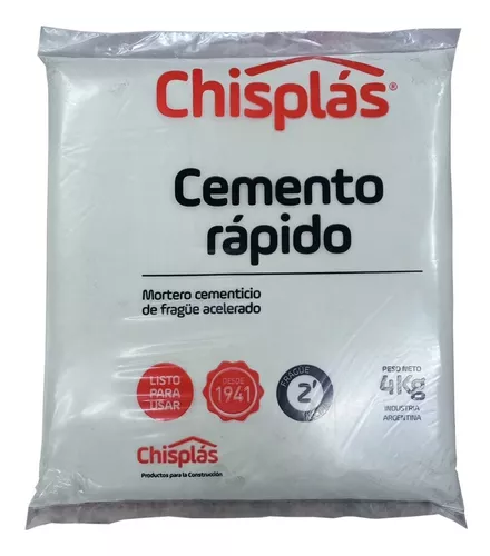 Cemento Rapido 4kg Chisplas 4 Kg // Casa Scalise