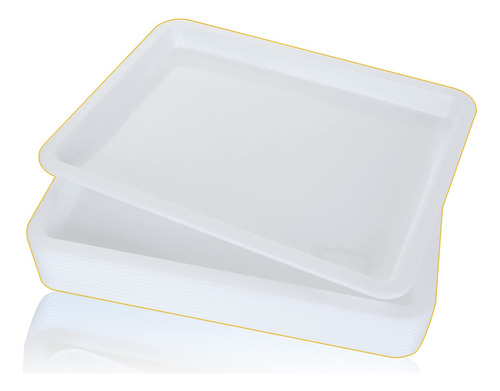 Qtlcohd 12 Bandeja Plastico Para Arte Blanco Actividad Joya