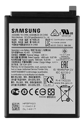 Bateria Original Samsung Galaxy A03 Core 5000 Mah Genuina (Reacondicionado)