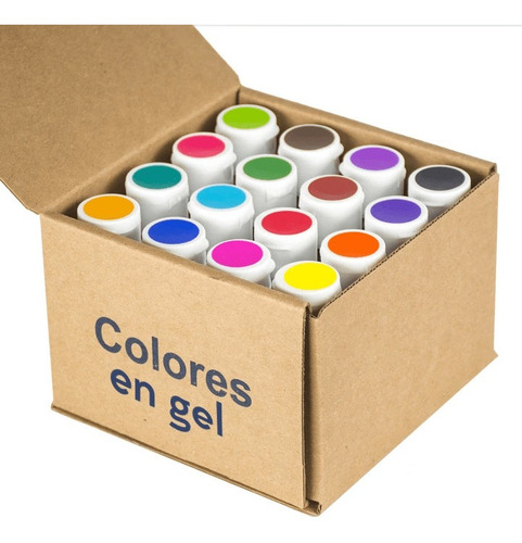 Imagen 1 de 4 de Kit 16 Colores Gel 40grms Enco