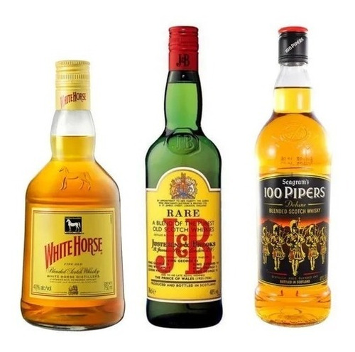 Whisky Importados (combo X 3)  J&b, White Horse, 100 Pipers