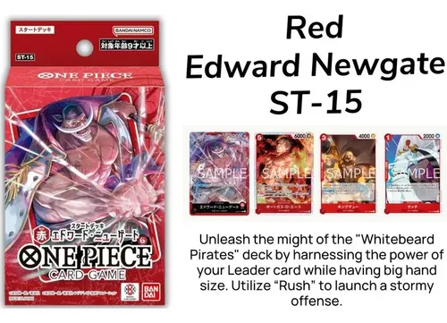 bandai one piece tcg: edward newgate starter deck [st15] CARD GAME One Piece TCG Starter Deck
