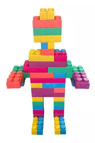 Multi Blocos com 100 Peças - Blocos de montar infantil - brinquedo para  estimular a imaginação