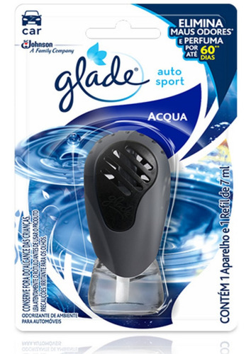 2 Purificador Glade Car Aroma Carro C/refil Acqua