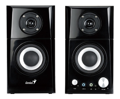 Imagen 3 de 6 de Parlante Genius SP-HF500A negro y madera 220V