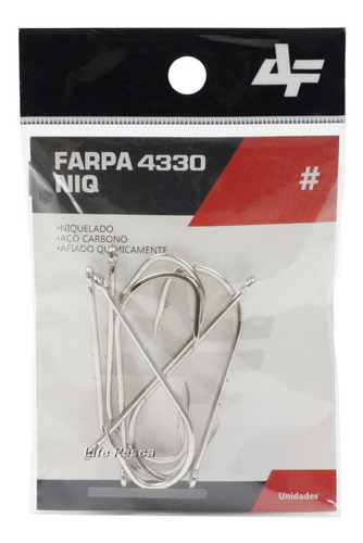 Anzol Albatroz 4330 C/ Farpa Nº 4 - Cartela C/ 28 Peças