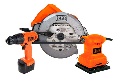 Tripack Madera Black+decker Cs1004-cd121-bs200.