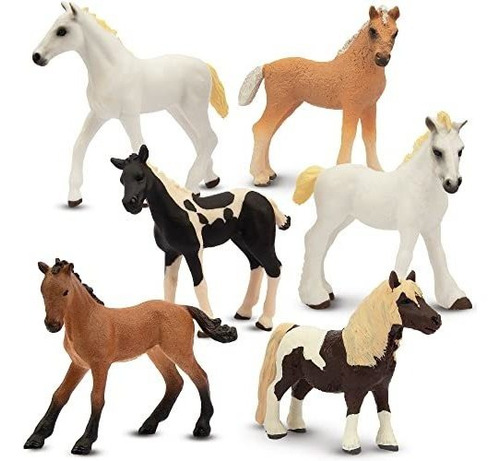 Toymany - Juego De 6 Figuras De Caballo Realistas De 3 A 4 P