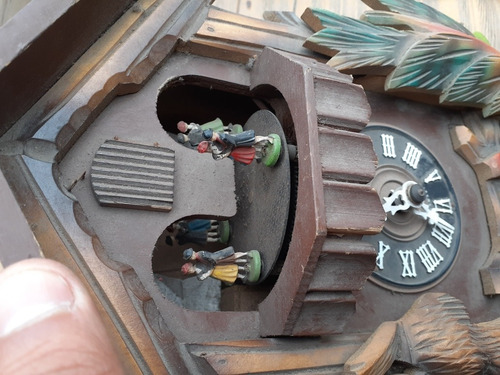 Imagen 4 de 10 de Jt Antiguo Reloj De Pared Cucu Aleman Raro Decorativo