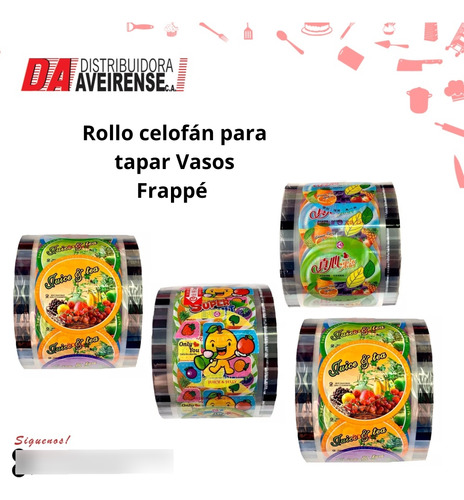 Rollos De Celofán Para Tapar Vasos Frappé 