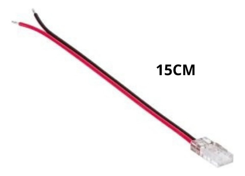 Conector Fita Led Cob 10mm 2 Vias 1 Terminal - 20 Unidades
