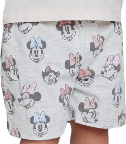 Conjunto Short Y Playera Minnie Mouse Niñas Disney 1198238 Rosa Claro Liso 3 Años