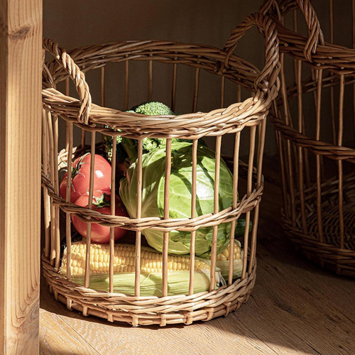 Woven Wicker Storage Basket Handmade Multiuso Para Grande