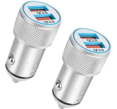 [paquete De 2] Cynemo Usb Fast Car Charger Para Samsung Gal