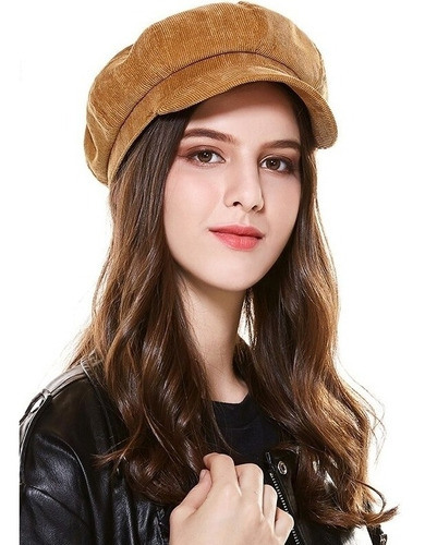 Boina Gorro Con Visera Octogonal De Corderoy Peaky Diariero 