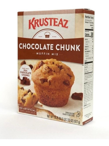 Harina Para Muffin Mix Chocolate Chunk  Krusteaz 517 Gr