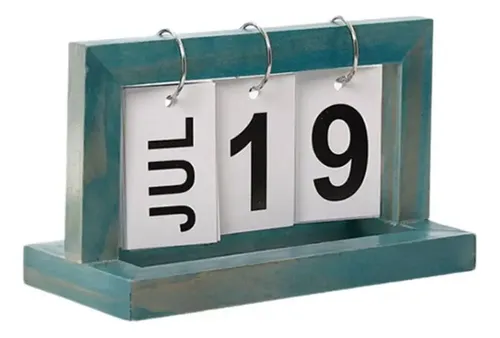 Decoración Escritorio Con Calendario Giro Página Simple