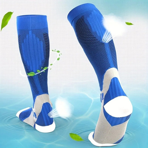 2 Pares De Calcetines De Compresión Largos Transpirables Par