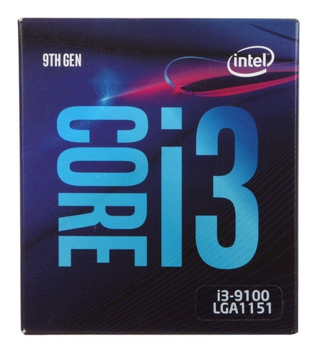 Imagen 1 de 1 de Procesador Intel Core I3 9100 6mb 4.20ghz 9° Generacion