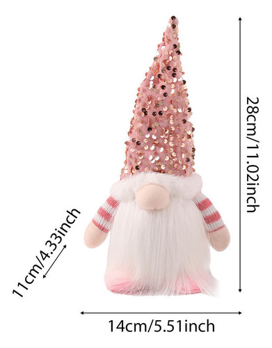 . Muñeco Decorado Con Lentejuelas Rudolph, Elfo Gnomo
