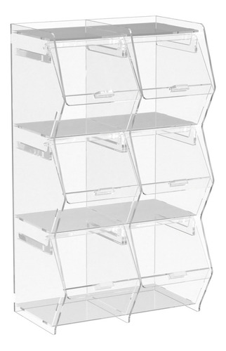 Baleiro Em Acrilico Cristal 6 Nichos Vertical (2x3)