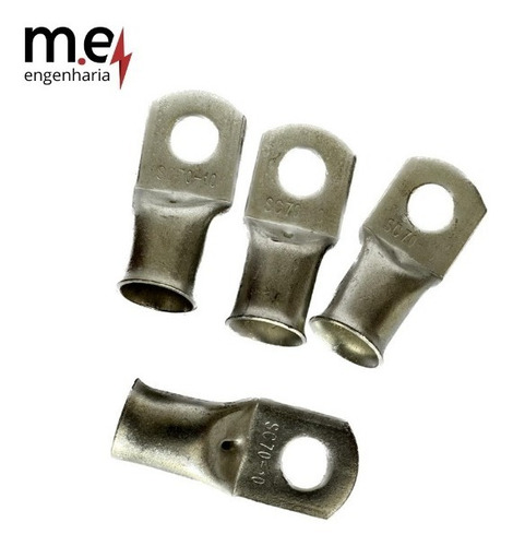 Kit 6 Pçs Terminal Olhal Compressao 70mm - Furo M10