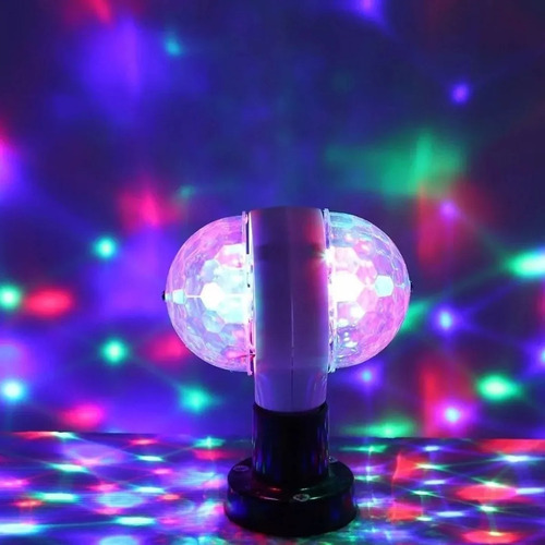 Lampara Giratoria Led Doble De Colores Rgb Rotating Lamp