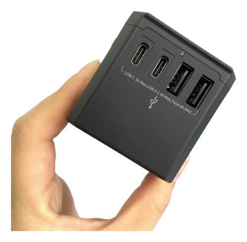 ¡ Adaptador Universal De Viaje 4 En 1 Con 1 Tipo C Y 3 Usb