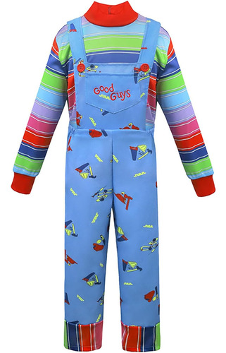 Disfraz De Chucky Para Niño Talla 10-12 Años-azul