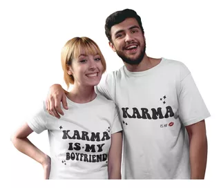 Kit Karma Is My Boyfriend 2 Camisetas Brancas