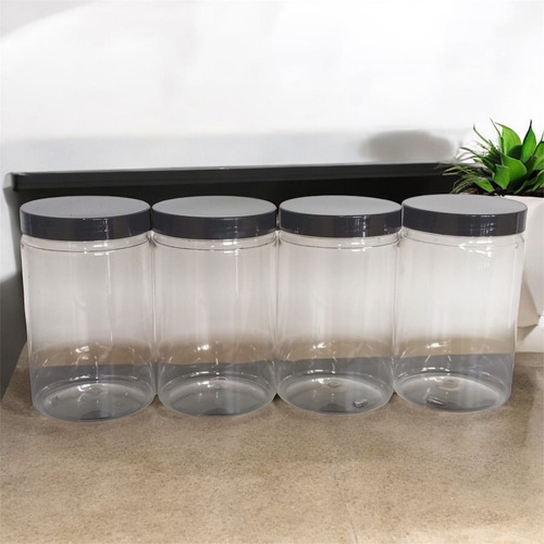 [kit] 4 (quatro) Potes Multiuso Incolor 1.700ml- Plastshop