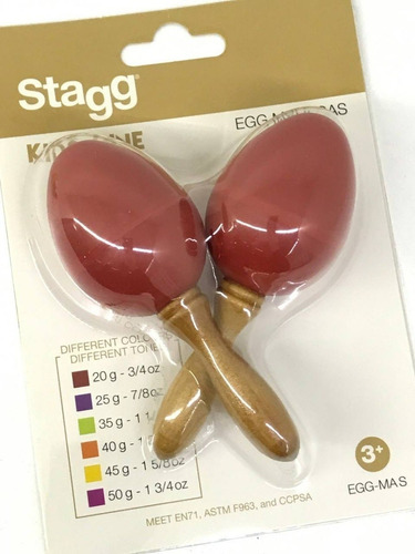 Stagg Segms Maracas Mango Corto Por Par Color Purpura