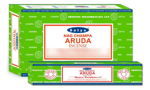 Sahumerios Satya Nag Champa - 10 Unidades Fragancia Aruda