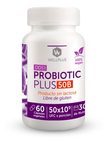 Probiotic Plus 50billones /  60 Cap. Vegan / Wellplus