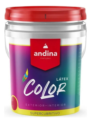 Latex Color Interior / Exterior Mate Rojo Teja 4 L - Pisano