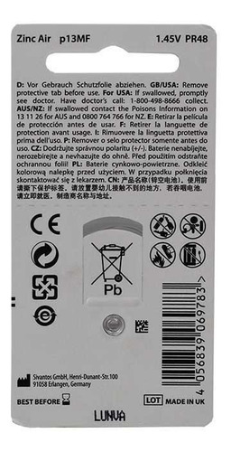 Imagem 3 de 3 de Bateria Extra Power 13 / Pr48 - Cartela Com 6 Unidades