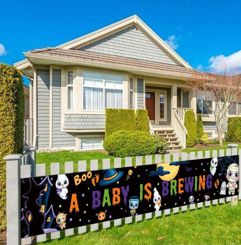 Pancarta Grande Con Olor A Niños Para Halloween, Decoración 