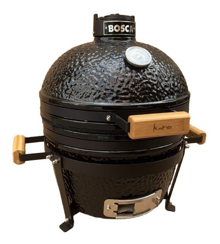 Imagen 2 de 10 de Parrilla Asador Ceramica Negro Exterior Resistente C/rejilla