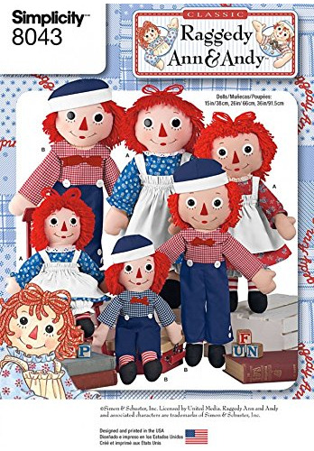 Crafts  Patron Costura Para 8043 Raggedy Ann Andy Doll