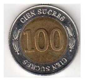 Moneda De 100 Sucres 1997 Bimetalica
