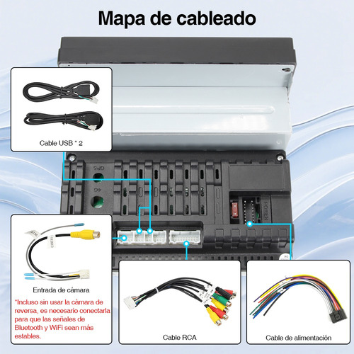 Auto Estéreo 1 Din 7'' Carplay Mirrorlink Mp5 Con Pantalla