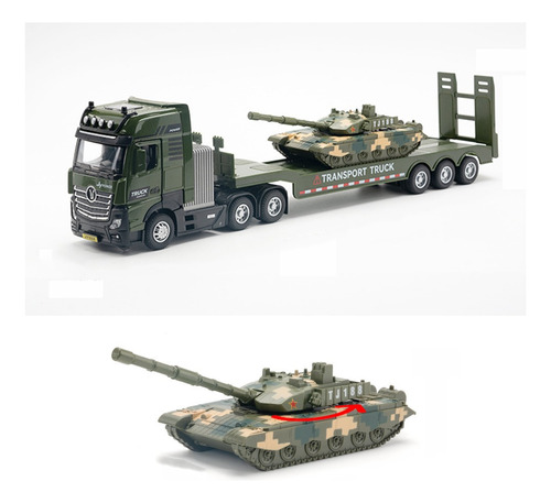 Tank Transport Vehicle Miniautos Metal Con Luces Y Sonido